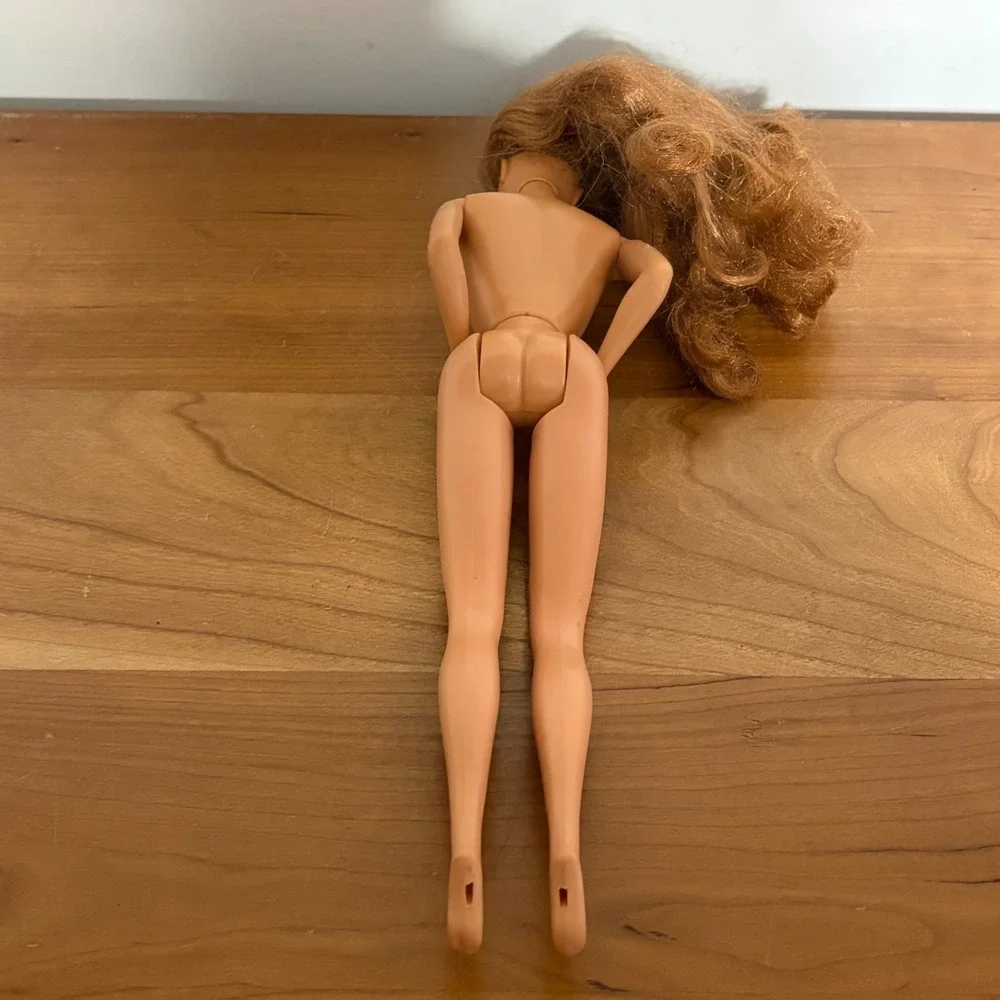Vintage 1985 Mattel Barbie Doll Red Hair Repainted Face Body Nude